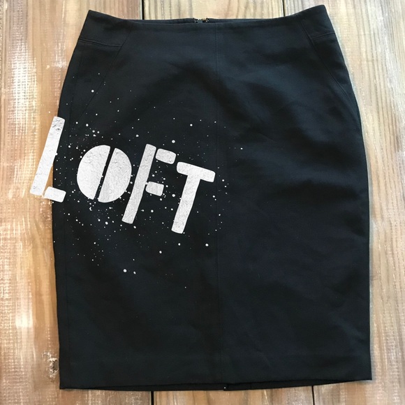 Ann Taylor LOFT Black Pencil Skirt - 8 - Picture 1 of 7
